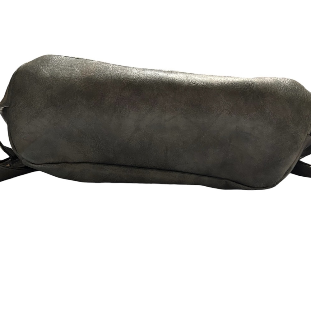 Gray Soft Surface Multifunctional Retro Backpack … - image 8